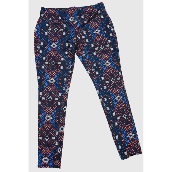 Mossimo Leggings Medium Southwestern Geometric Stretch Ankle Mid Rise Pilates - Picture 3 of 4